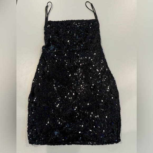 Source Unknown Dresses & Skirts - Black Sequin mini dress perfect New Years Dress made in Los Angeles